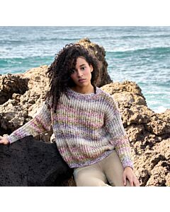 Lana Grossa trui in patentpatroon breien van Gomitolo Hippie G15,m16