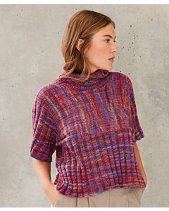 Lana Grossa trui met col breien van Cotonella Multi (LB18,M13)