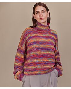 Lana Grossa trui met hoge kraag breien van Cool Merino (LB17,M22)