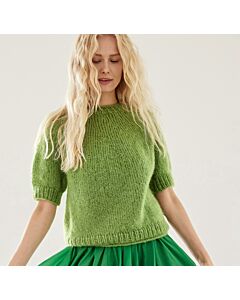 Lana Grossa trui met ronde pas breien van Mohair di Gio nk4,m25