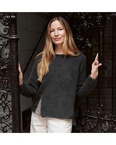 Lana Grossa trui met split breien van Silkhair (Classici 23, m21)