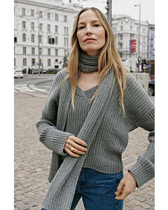 Lana Grossa trui met v-hals breien van Merino Superiore (Classici 23, m20)