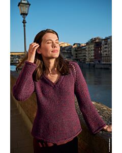 Lana Grossa trui met v-hals breien van Silkhair en Winter Softness (N1,M2)