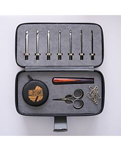 Lana Grossa verwisselbare haaknaalden punten set hout