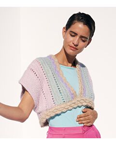 Lana Grossa vest haken van Cotton Wool en Per Fortuna (Filati 65, m35)