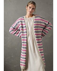 Lana Grossa vest breien van Natural Lama Chunky (NL flyer, m12) | C.R. Couture