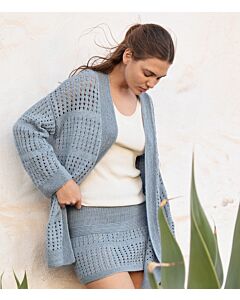 Lana Grossa vest in ajourpatroon breien van Campo  (F69,M28)