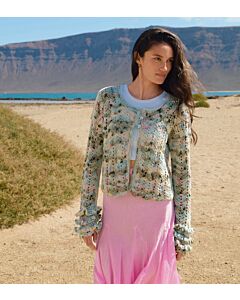 Lana Grossa vest in zigzagpatroon met ruches haken van Torto H8,m40