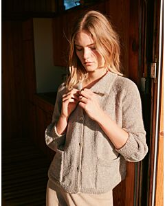 Lana Grossa vest met een kraag breien van Cara (Nordic Knots, m2)