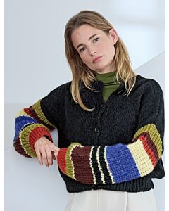 Lana Grossa vest met gekleurde mouwen breien van Chapeau uit Filati 72,m14