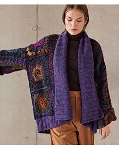 Lana Grossa vest met granny squares maken van Bomba & Alpaca Air II (F70,M27)