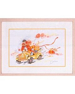 Lanarte borduurpakket Clown in auto om te borduren