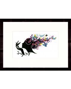 Lanarte borduurpakket dame met bloemenhaar borduren pn-0144519