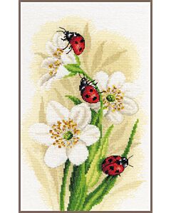 Lanarte borduurpakket Parade van lieveheersbeestjes borduren pn-0190657
