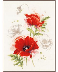 Lanarte borduurpakket poppies borduren pn-0196178 borduren