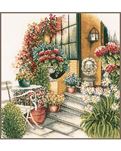 Lanarte borduurpakket terras in herfstbloei pn-0008016 borduren