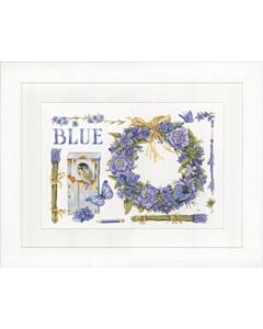 Borduurpakket Lavendelkrans met pimpelmees aida marjolein bastin pn-0149994 lanarte