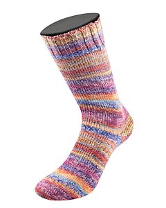 Lana Grossa Landlust Die Sockenwolle kl.940 (roestbruin/blauw/lichtgroen)