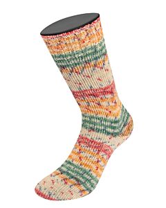 Lana Grossa Meilenweit Arte kl.9959 8-draads sokkenwol (wit/beige/grijs/blauw/geel/roze)