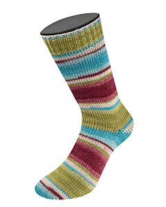 Lana Grossa Landlust Die Sockenwolle kl.134 beige/paars/blauw 4-draads sokkenwol