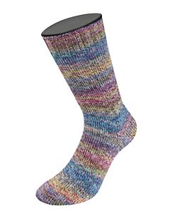 Lana Grossa Landlust Die Sockenwolle kl.134 beige/paars/blauw 4-draads sokkenwol