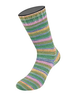 Lana Grossa Landlust Die Sockenwolle kl.423 (lichtbruin/groen/blauw/paars/roze)