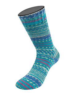 Lana Grossa Landlust Die Sockenwolle kl.612 (blauw/groen/roze) 