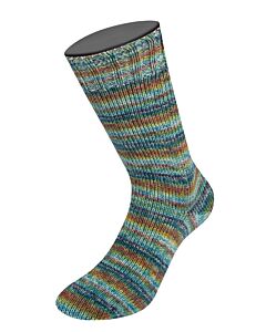 Lana Grossa Landlust Die Sockenwolle kl.813 4-draads (blauw/groen/bruin/donkerpaars)