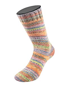 Lana Grossa Landlust Die Sockenwolle kl.336 (blauw/oranje/geel/roze)