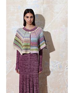 Lang Yarns dames cape met knoop haken van Magnolia (P74, M8)