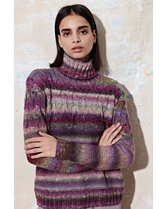 Lang Yarns dames trui met hoge kraag breien van Magnolia (P74, M7)