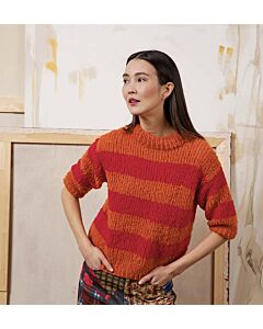 Lang Yarns trui met 3/4 mouwen breien van Phoenix  (Punto 65, m8b)