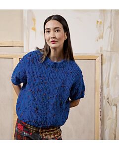 Lang Yarns trui met korte mouwen breien van Phoenix tweed (Punto 65, m8)