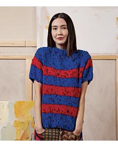 Lang Yarns trui met korte mouwen breien van Phoenix tweed (Punto 65, m8a)