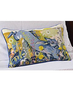 Ehrman borduurkussenpakket konijn tussen de bloemen/leap