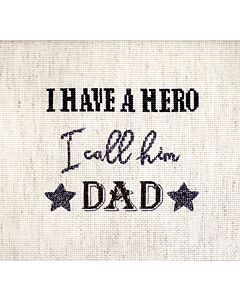 Borduurpakket i have a hero. I call him dad 933 met telpatroon van Letistitch