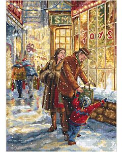 Letistitch borduurpakket kerst shopping leti 943