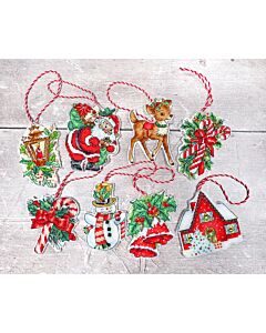 Letistitch borduurpakket kersthangers om te borduren 966