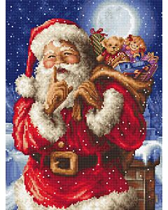 Borduurpakket Letistitch  het geheim van de kerstman L8000 met telpatroon