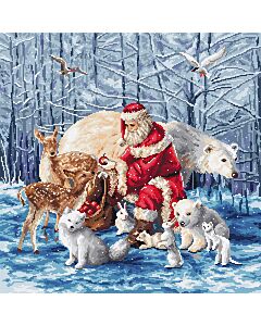Letistitch borduurpakket Santa and Friends L8082 telpatroon