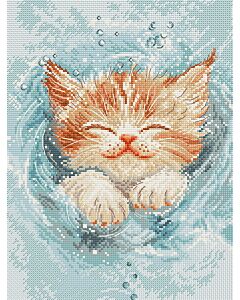 Letistitch borduurpakket 'splashing playtime' L9931 telpatroon