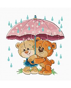 Luca-S borduurpakket beren onder de paraplu B1178