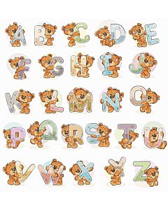 Luca-s borduurpakket A B C Beren met telpatroon B1201