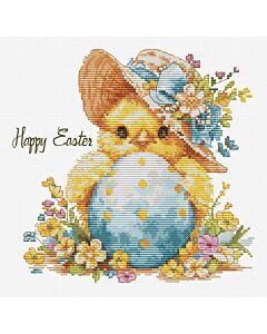 Luca-s borduurpakket happy easter chicken B1412 telpatroon