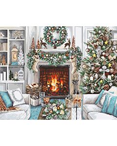 Luca-S borduurpakket huis in kerstsfeer  B2394