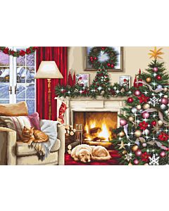 Luca-s borduurpakket kerst in huis om te borduren b591