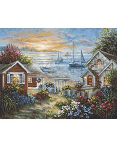 Luca-S borduurpakket Huis met zee zicht B619 telpatroon