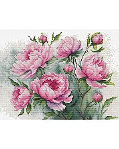 Luca-S borduurpakket Pioenrozen B7019 telpatroon