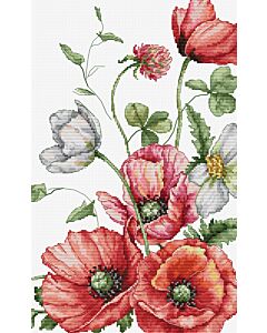 Luca-S borduurpakket Klaprozen B7020 telpatroon