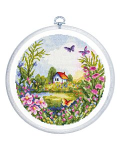 Luca-s borduurpakket Zomerlandschap BC220 telpatroon incl. borduurring